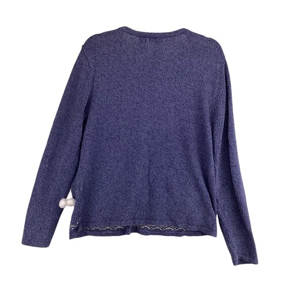 Classic Elements Christmas Holiday Winter Cardigan Sweater‎ Size Large Snowflake - Picture 7 of 10